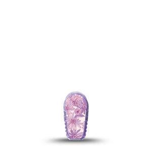 ExpressionMed Purple Daisy Dexcom G6 Sticker, Single Sticker Only Cute Purple Daisies, Vinyl Decoration Continuous Glucose Monitor Design