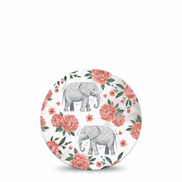 ExpressionMed Sweet Elephants Dexcom G7 and Dexcom Stelo Glucose Biosensor System OverPatch, Single Tape cute elephant pattern Adhesive Tape for CGM