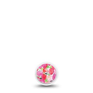 ExpressionMed Strawberry Crush Freestyle Libre Sticker, Abbott Lingo, Single Sticker Watercolor pink strawberries Vinyl Graphics Continuous Glucose Monitor Design