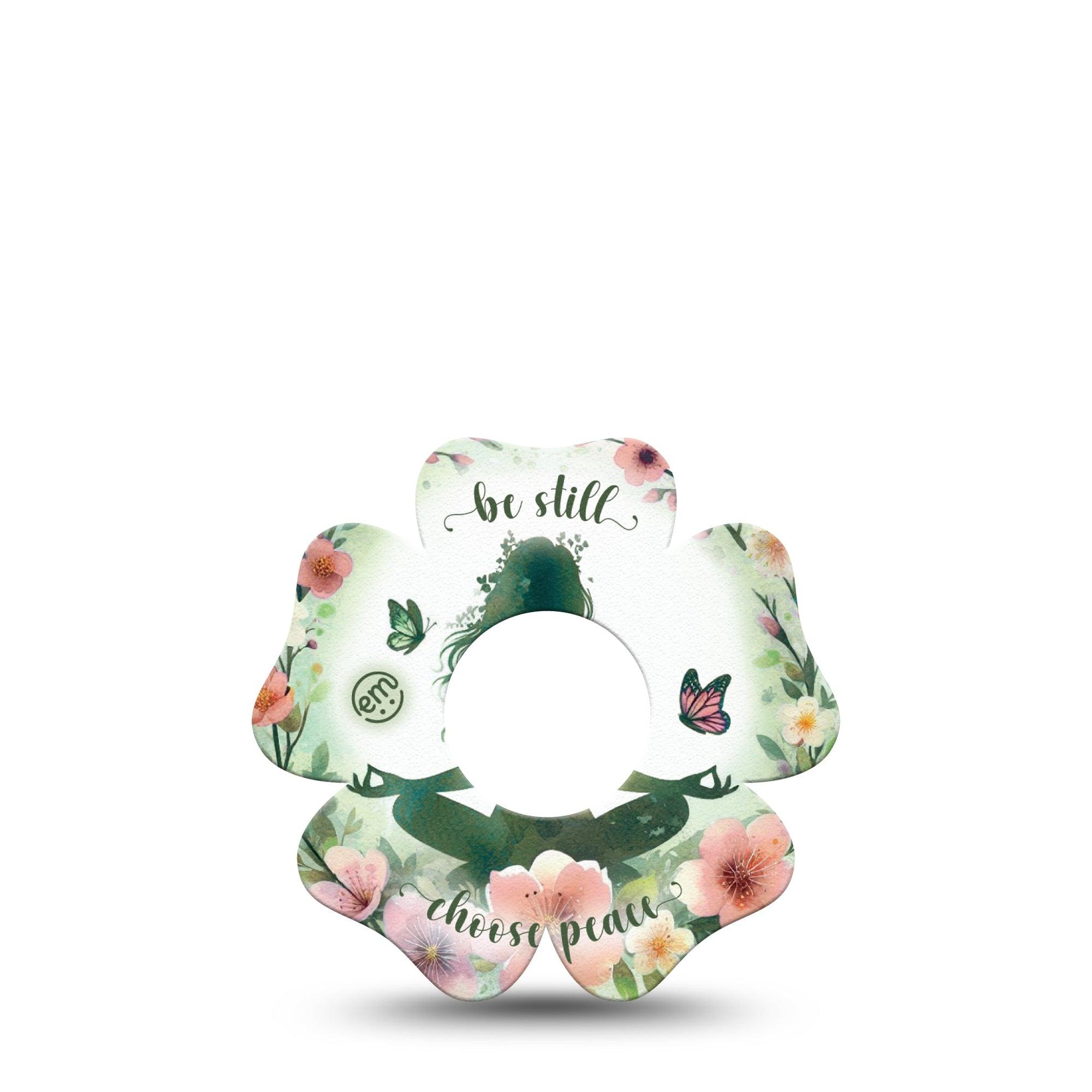 ExpressionMed Meditation Infusion Set Flower Shape Tape 5-Pack Tape Mediating Woman, Plaster Continuous Glucose Monitor Design