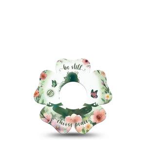 ExpressionMed Meditation Infusion Set Flower Shape Tape 5-Pack Tape Mediating Woman, Plaster Continuous Glucose Monitor Design