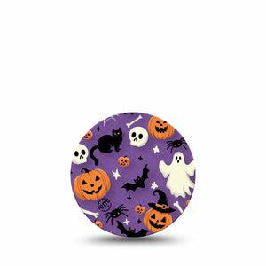 ExpressionMed Happy Halloween Freestyle Libre 3 Overpatch Single Cartoon Halloween Theme Adhesive Patch CGM Design