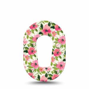 ExpressionMed Painter’s Cosmos Dexcom G6 Mini, Single Tape Garden of pink Adhesive Tape for CGM