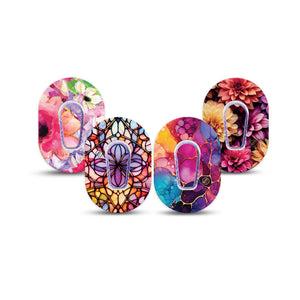 ExpressionMed Prism Ink Dexcom G6 Mini, tape and sticker rainbow ink style Waterproof Adhesive Tape for CGM