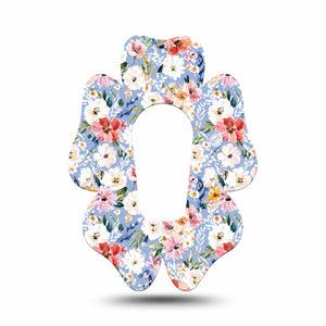 ExpressionMed Petal Breeze Dexcom G6 Flower, Single Tape Light color flowers Overlay Tape for CGM