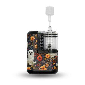 ExpressionMed Embroidered Ghost Tandem Mobi Sticker, Single Sticker Only Textile Ghosts Inspired, Vinyl Decoration CGM Design