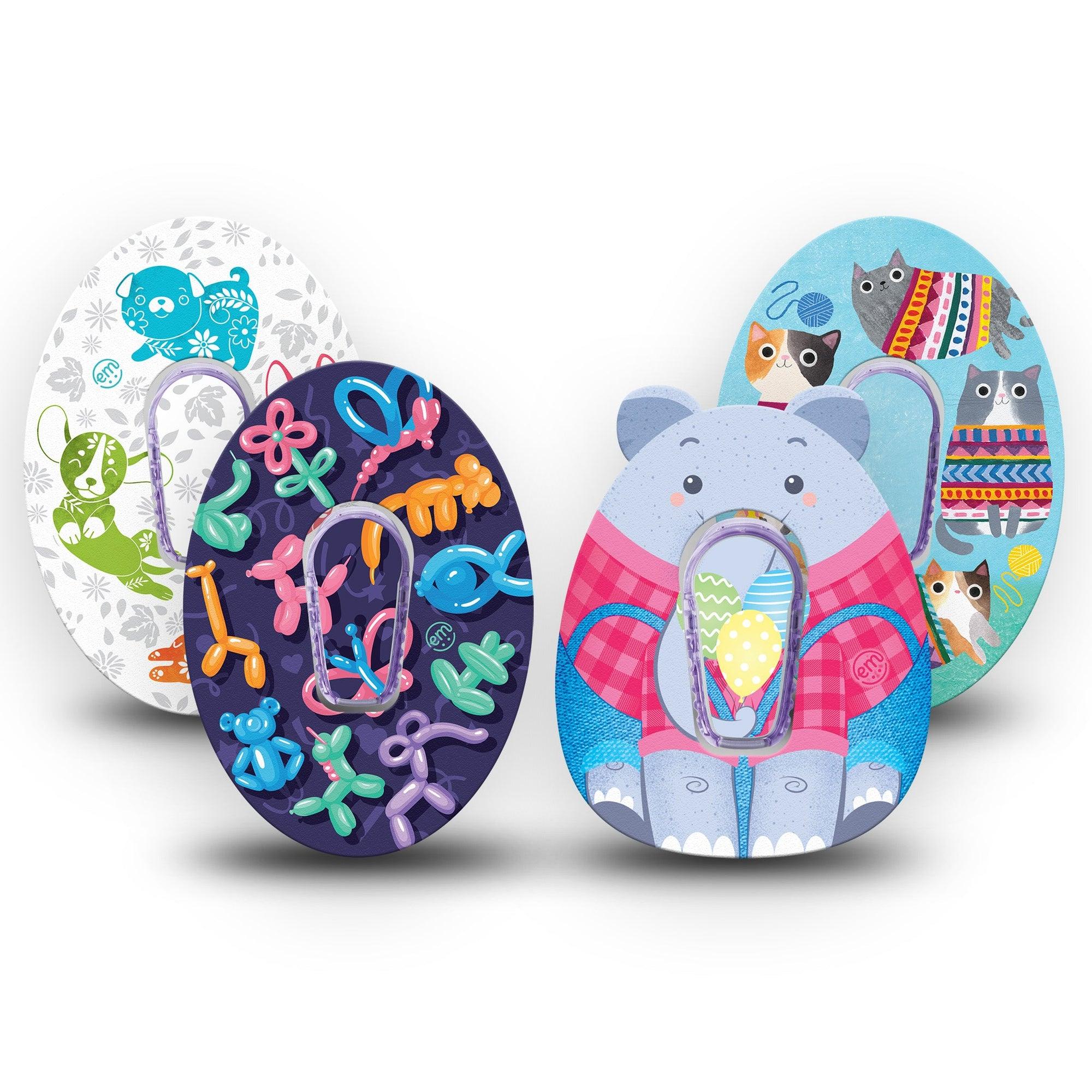 ExpressionMed Luminous Mosaic Variety Pack Dexcom G6 Sticker and Tape  Stained Glass Inspired, Vinyl Sticker and Tape Design CGM Design