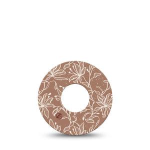 ExpressionMed Mocha Mousse Lace Infusion Set Tape, 5-Pack Tape Neutral Brown, Overlay Patch Continuous Glucose Monitor Design