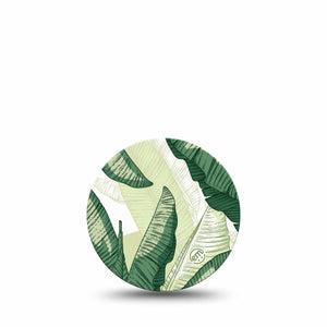 ExpressionMed Palm Leaf Freestyle Libre 3 and Libre 3 Plus OverPatch, Single Tape Plant print Adhesive Tape for CGM