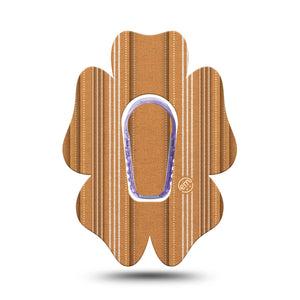 ExpressionMed Golden Oxford Dexcom G6 Flower, Single Tape and Single Sticker Golden fabric Adhesive Tape for CGM