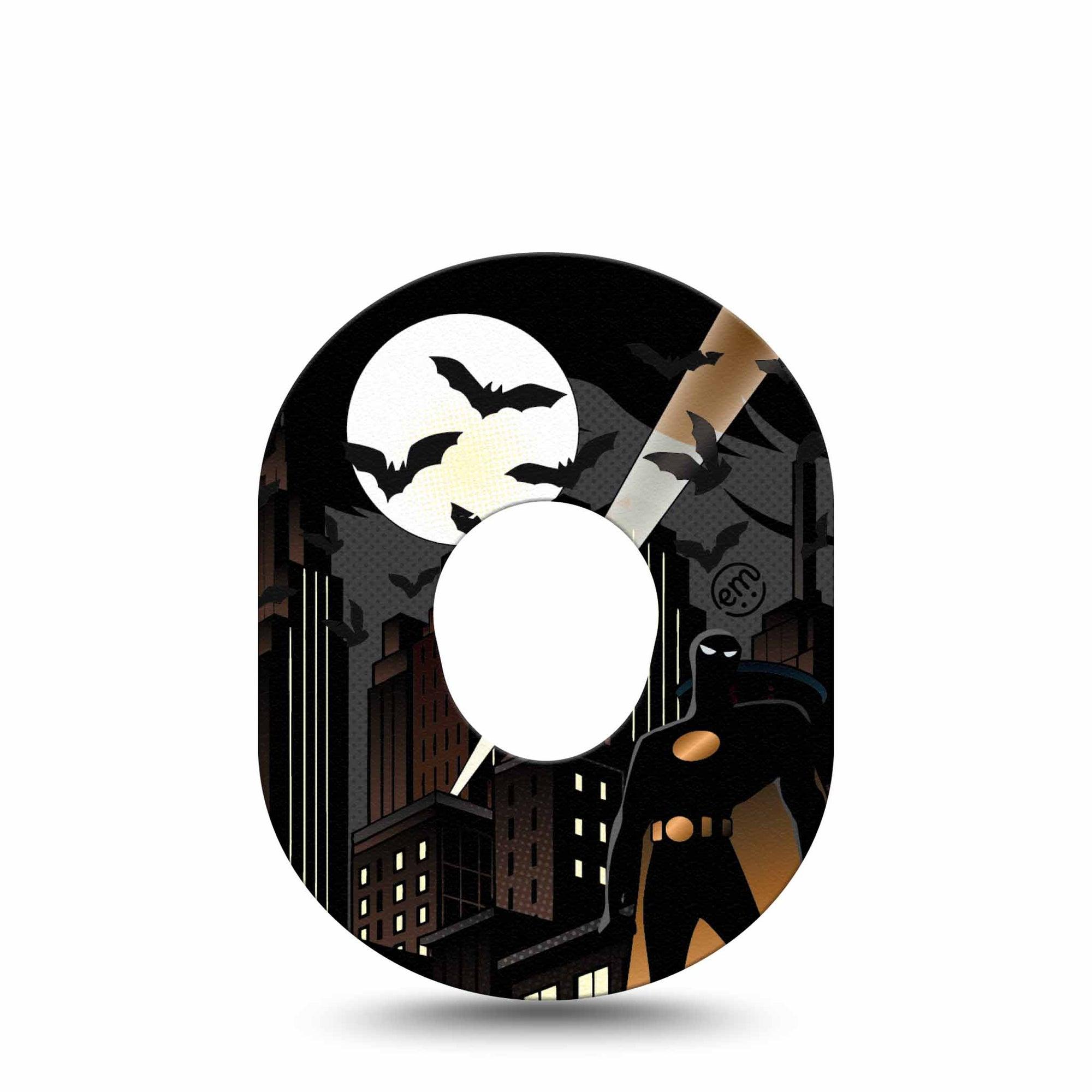 ExpressionMed Bat Man  Dexcom G7 Tape, Dexcom Stelo Glucose Biosensor System, Single Tape Batman Inspired, Overlay Tape CGM Design