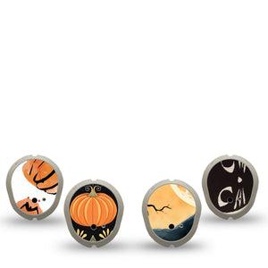 ExpressionMed Pumpkin Paws Variety Pack Dexcom G7 Sticker, 4-pack Sticker Variety, Halloween Inspired, Vinyl Decoration  CGM Design