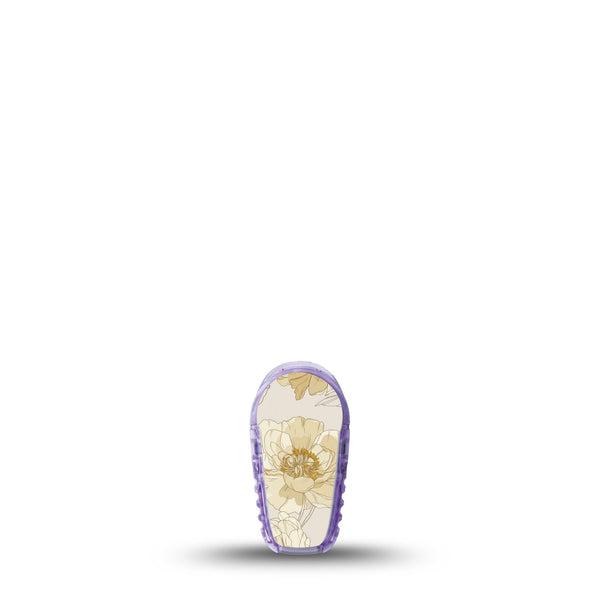 ExpressionMed Sketched Peonies Dexcom G6 Sticker, Single Sticker Neutral floral sketch Decorative Adhesive Tape for CGM