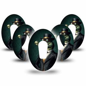 ExpressionMed Dapper Alligator Dexcom G6 Tape, 5-Pack Tape Alligator Character, Plaster Continuous Glucose Monitor Design