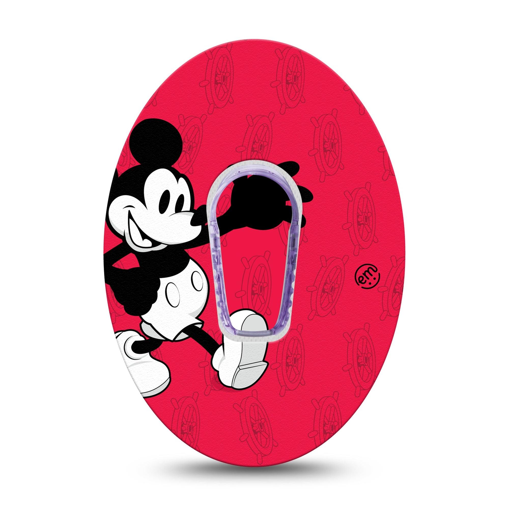 ExpressionMed Magical Mouse Dexcom G6 Tape Single Tape and Single Sticker Steamboat Willie Plaster CGM Design