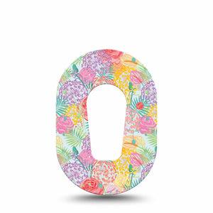ExpressionMed Spring Flowers Dexcom G6 Mini, Single Tape Spring bouquet Adhesive Tape for CGM