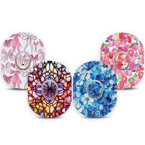 ExpressionMed Bright Dexcom G7 and Dexcom Stelo Glucose Biosensor System, tape and sticker bright colors Decorative Decal for CGM