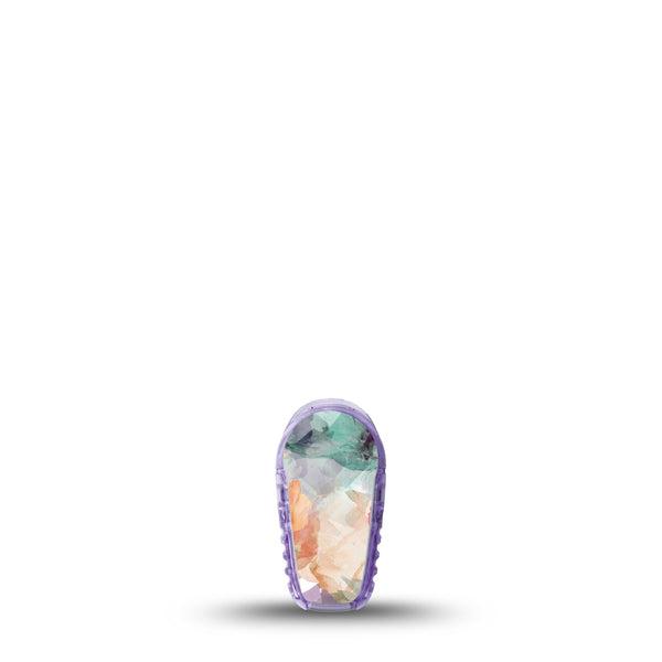ExpressionMed Flower Clouds Dexcom G6 Sticker Single Sticker Only Sheer Floral Petal Garden Theme, Vinyl Decoration Continuous Glucose Monitor Design