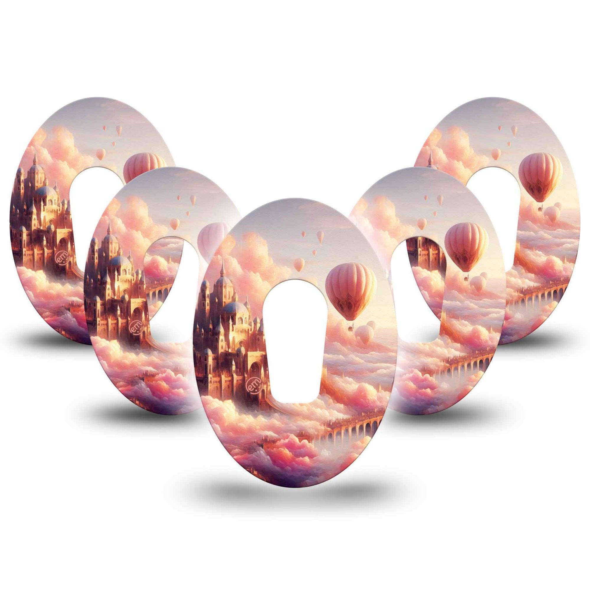 ExpressionMed Dreamy Skies Dexcom G6 Tape, 5-Pack Tape Magical Dreamy Scene, Plaster Continuous Glucose Monitor Design