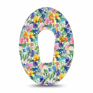 ExpressionMed Summer Fling Dexcom G6 Tape, Single Tape Summer Artful Garden, Plaster Continuous Glucose Monitor Design