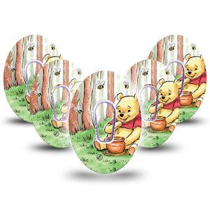 ExpressionMed Winnie the Pooh Dexcom G6 Tape Single Tape and Single Sticker Disney's Winnie the Pooh Plaster CGM Design