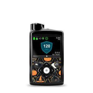 ExpressionMed Art Deco Halloween MiniMed Pump Sticker, Single Sticker Only Vintage Style Spooky Motifs, Vinyl Decoration Pump Design