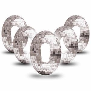 ExpressionMed Mirror Ball Dexcom G6, 5-Pack Mirror disco ball Best Covers for CGM