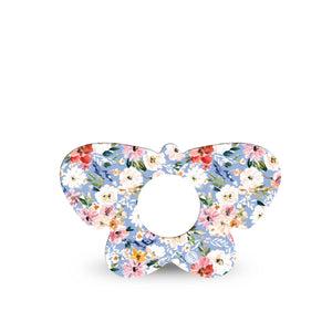 ExpressionMed Petal Breeze Infusion Butterfly, 5-Pack Tiny florals Vinyl Decoration For Insulin Pump