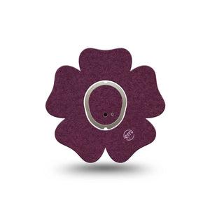 ExpressionMed Wine Red Dexcom G7 Flower Shape Tape, Dexcom Stelo Glucose Biosensor System, Single Tape and Single Sticker Solid Deep Red, Plaster CGM Design