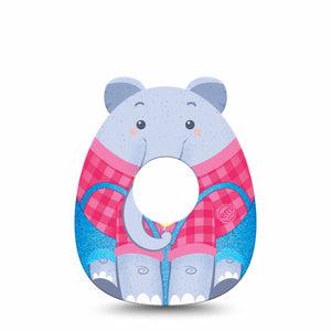 ExpressionMed Circus Elephant Infusion Set Gumdrop Shape Tape 5-Pack Tape Squishmallow Circus Elephant, Adhesive Tape CGM Design
