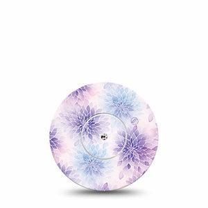 ExpressionMed Wisteria Fade Freestyle Libre, Libre 2 Plus, and Abbott Lingo, Single Tape and Single Sticker Lavender flowers Overlay Patch for CGM