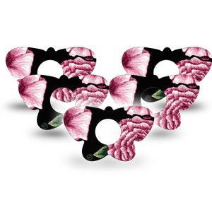 ExpressionMed Intricate Floral Infusion Set Butterfly Shape Tape 10-Pack Tape Floral Patterns, Plaster Continuous Glucose Monitor Design
