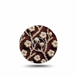 ExpressionMed Cozy Sweater Freestyle Libre 3 and Libre 3 Plus Sticker and Tape  Yarn Textile Inspired, Vinyl Sticker and Tape Pairing CGM Design