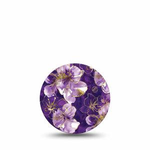 ExpressionMed Plum Gold Freestyle Libre 3 and Libre 3 Plus OverPatch, Single Tape Deep purple and gold Adhesive Tape for CGM