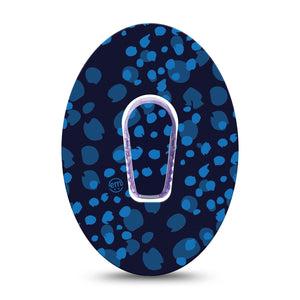 ExpressionMed Blue Drops Dexcom G6 Sticker and Tape  Blue Toned Bead Inspired, Vinyl Sticker and Tape Design CGM Design