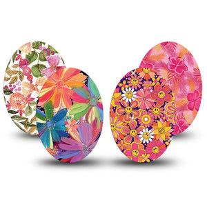 ExpressionMed Island Glow Variety Pack Medtronic Guardian Enlite Universal Oval 4-Pack  Tape Variety Beach Vacation Theme, Plaster CGM Design