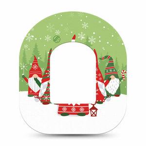 ExpressionMed Holiday Gnomies Omnipod Tape Single Tape Holiday Cheer Gnomes, Adhesive Patch Pump Design