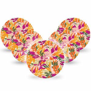 ExpressionMed Retro Brush Stroke Dexcom G7 Overpatch, Dexcom Stelo Glucose Biosensor System, 5-Pack Tape Jewel-Toned Paint Strokes, Overlay Tape CGM Design