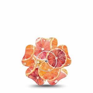 ExpressionMed Oranges Freestyle Libre, Libre 2 Plus, and Abbott Lingo Flower, Single Tape and Single Sticker Summer citrus slices Adhesive Tape for CGM