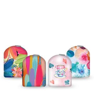 ExpressionMed Soft-Tone Omnipod Sticker, Pod Full Wrap Sticker pastel botanical style Decorative Adhesive Tape For Pump