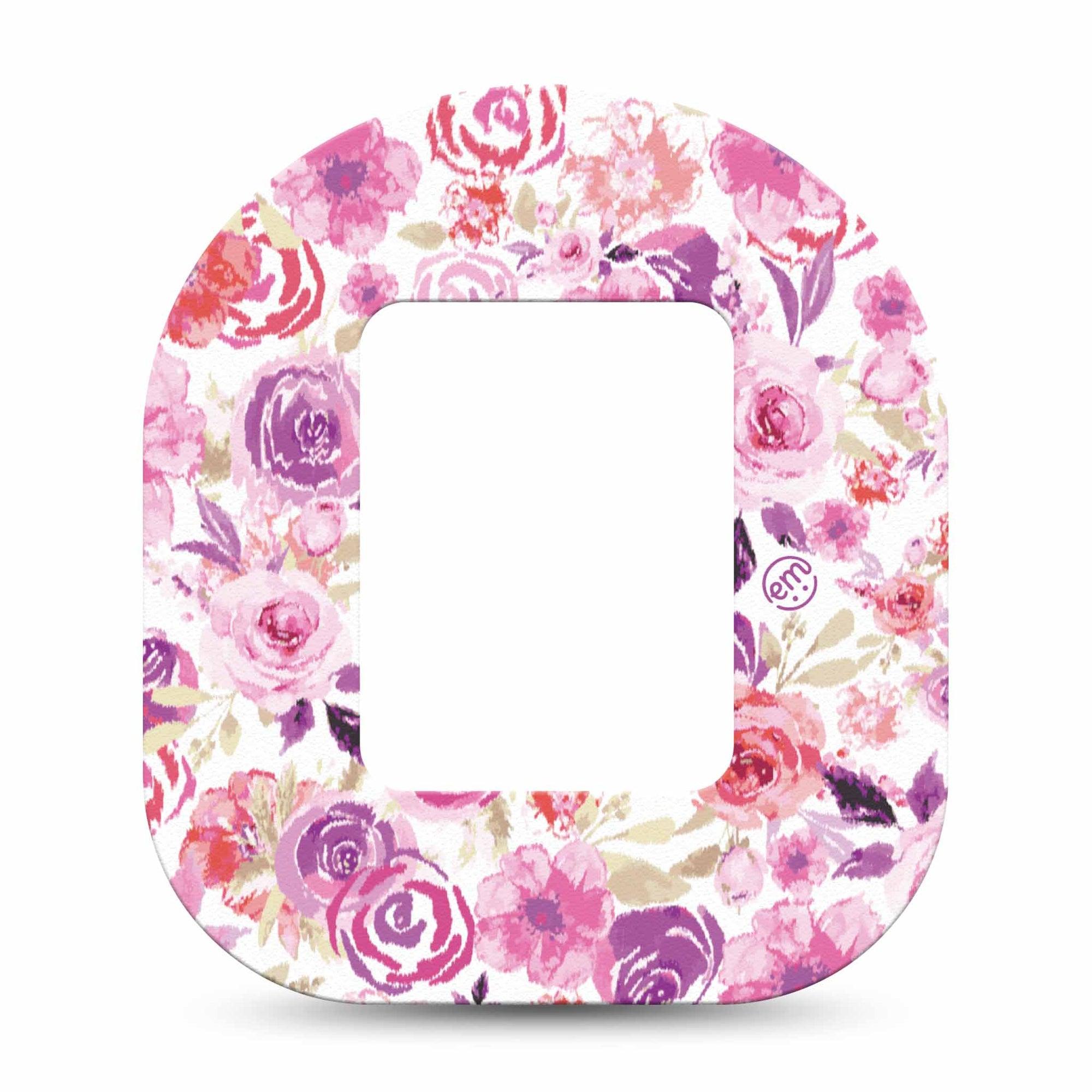 ExpressionMed Romantic Blooms Tandem Mobi Single floral illustration Fixing Ring Patch pump Design,