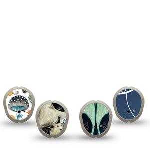 ExpressionMed Witching Hour Variety Pack Dexcom G7 Sticker, Dexcom Stelo Glucose Biosensor System, 4-Pack Sticker Variety Sorcery Inspired Art, Vinyl Decoration Continuous Glucose Monitor Design