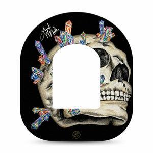 ExpressionMed Crystal Skulls Omnipod Tape Single Crystal Head Adhesive Patch Pump Design