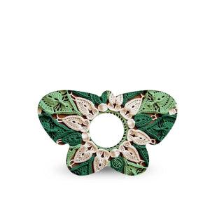 ExpressionMed Knit Monstera Freestyle Libre 3 and Libre 3 Plus Butterfly, Single Tape Knit green floral Waterproof Adhesive Tape for CGM