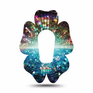 ExpressionMed Disco Lights Dexcom G6 Flower, Single Tape Layered light circles Overlay Tape for CGM