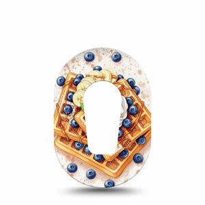 ExpressionMed Breakfast Dexcom G6 Mini, Single Tape Fancy breakfast print Adhesive Tape for CGM