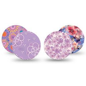 ExpressionMed Amethyst Reverie Variety Pack Dexcom G7 Overpatch, Dexcom Stelo Glucose Biosensor System, 4-Pack Tape Variety Cool Toned Purple Shades, Overlay Tape CGM Design