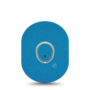 ExpressionMed Teal Dexcom G7 Sticker and Tape, Dexcom Stelo Glucose Biosensor System,  Teal Solid Color, Vinyl Sticker and Tape Pairing Continuous Glucose Monitor Design