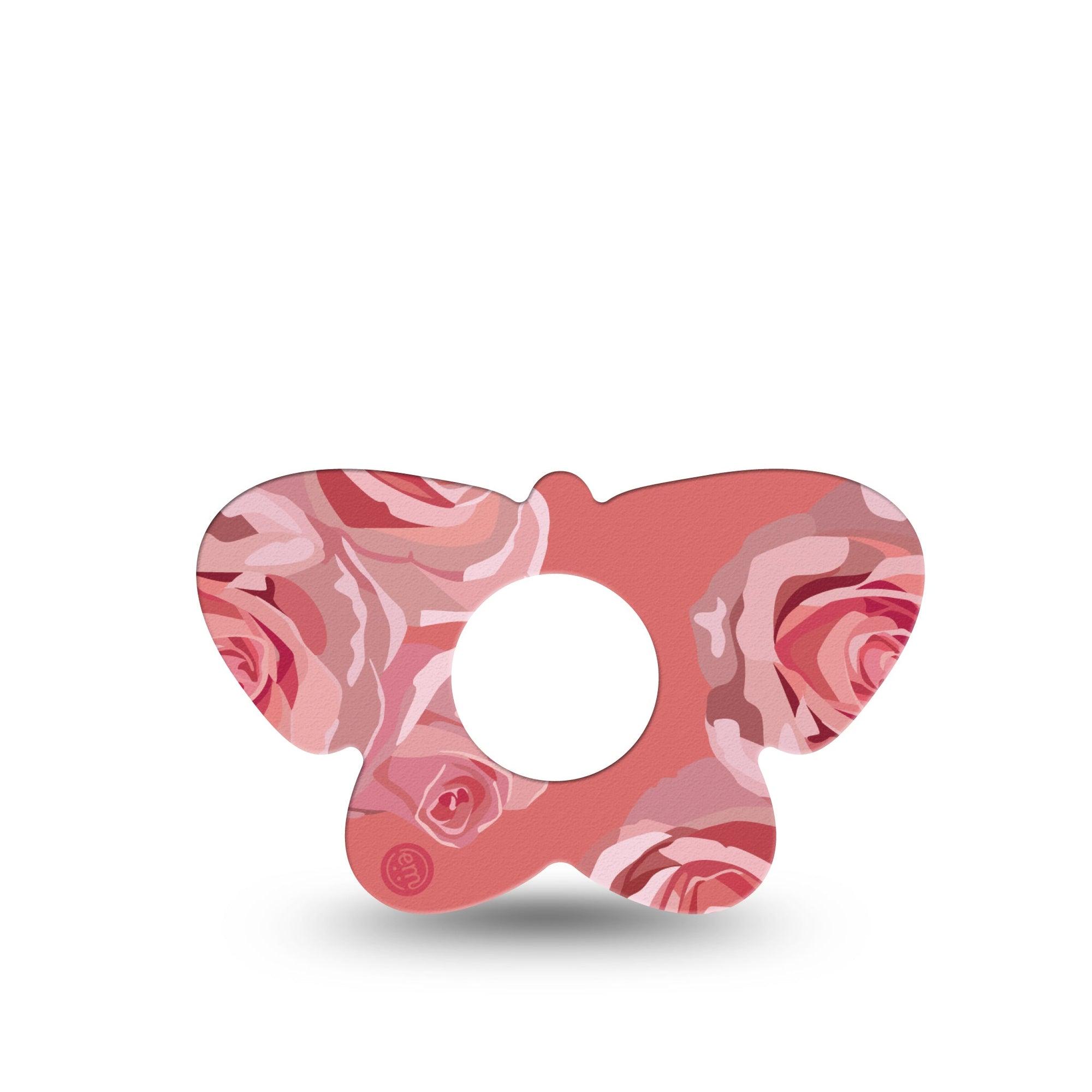 ExpressionMed Blush Rose Infusion Set Butterfly Shape Tape 5-Pack Tape Soft Blossoms Plaster Continuous Glucose Monitor Design