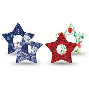 ExpressionMed Heritage Floral Freestyle Libre 3 and Libre 3 Plus Star, 4-Pack Tape classic floral graphic Decorative Adhesive Tape for Continuous Glucose Monitor